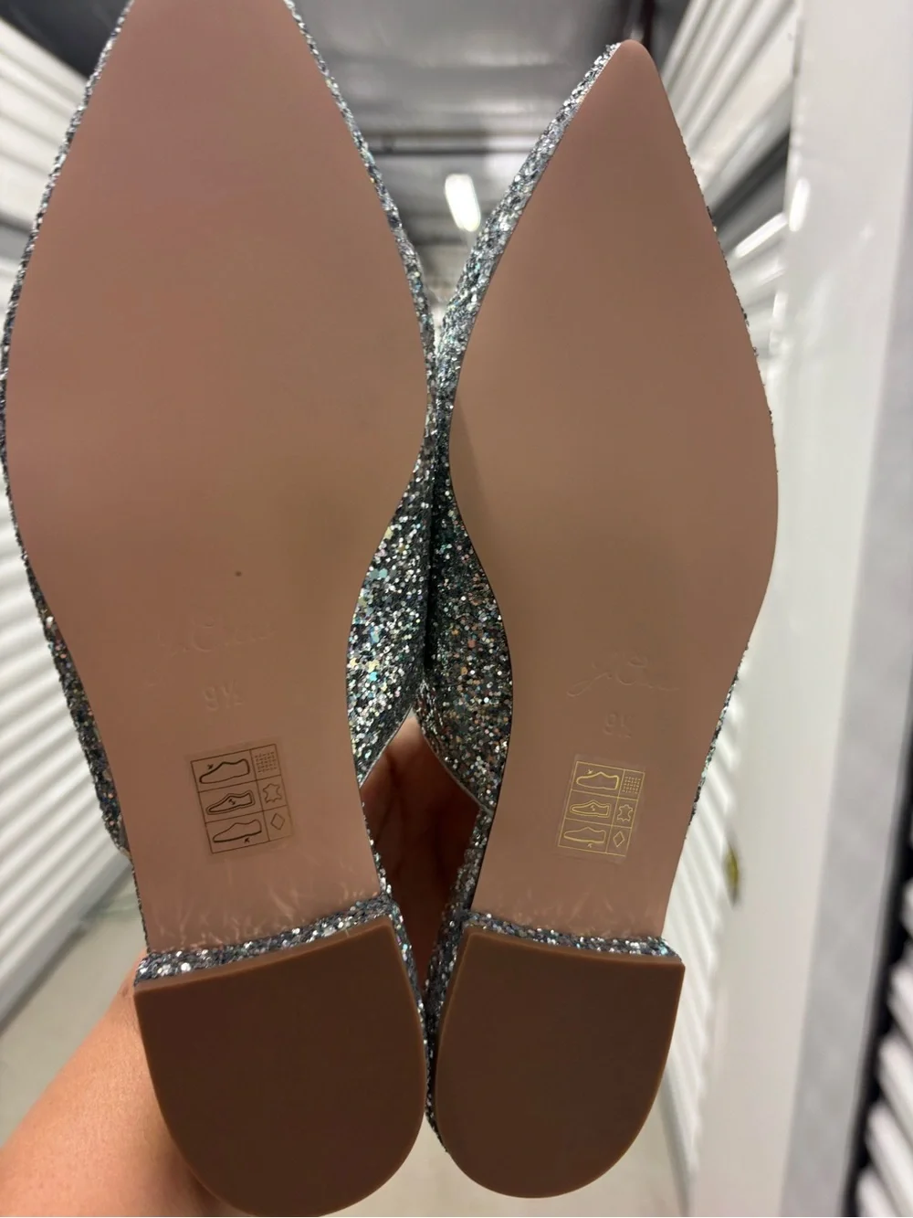 J. Crew Glitter Gwen Mules. Size 9.5. New.